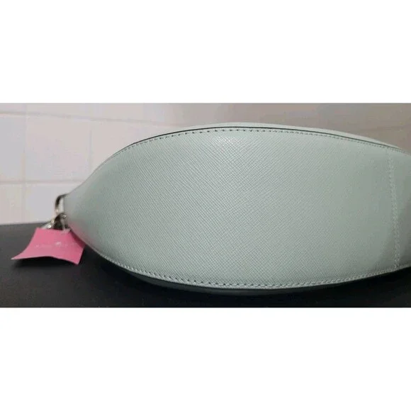 NWT KATE SPADE Staci Saffiano Leather Shoulder/Hobo Bag Crystal Blue $359 *FLAW - Picture 15 of 16